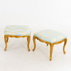 TABURETTER, 1 par, rokokostil, 1900-tal