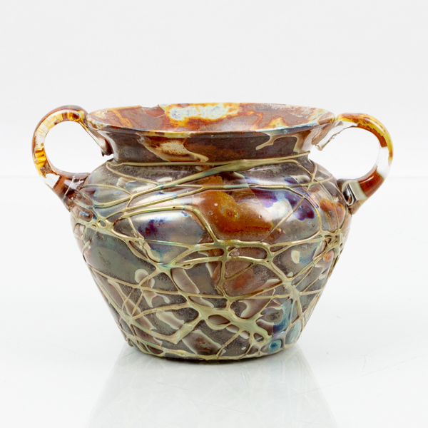 MINIATYRVAS, glas, sannolikt tidigt 1900-tal