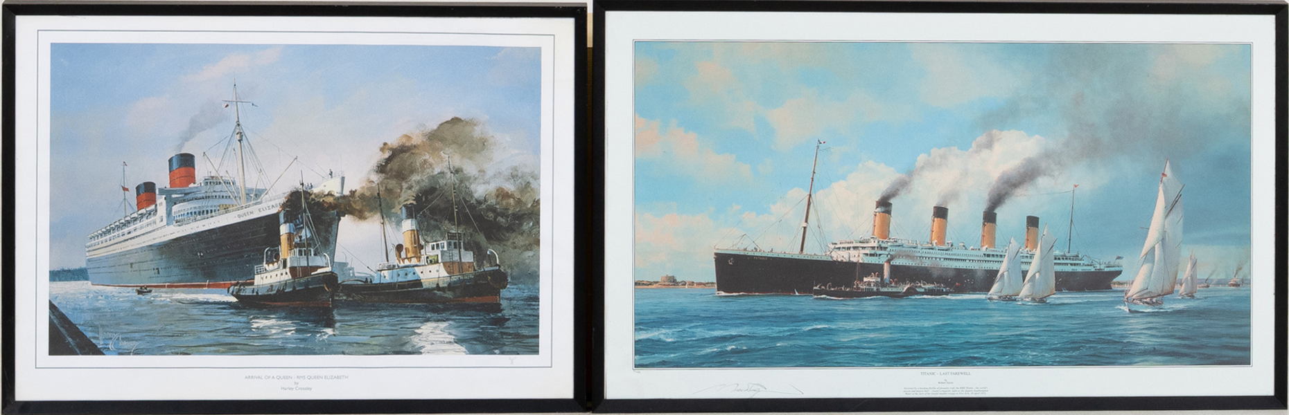 AFFISCHER, 2 st, bla litografiskt tryck av Robert Taylor, signerat och numrerad 71/400