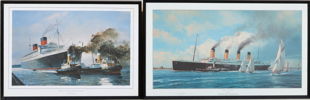 AFFISCHER, 2 st, bla litografiskt tryck av Robert Taylor, signerat och numrerad 71/400