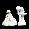 FIGURINER, 4 st, parian, 1800-/1900-tal