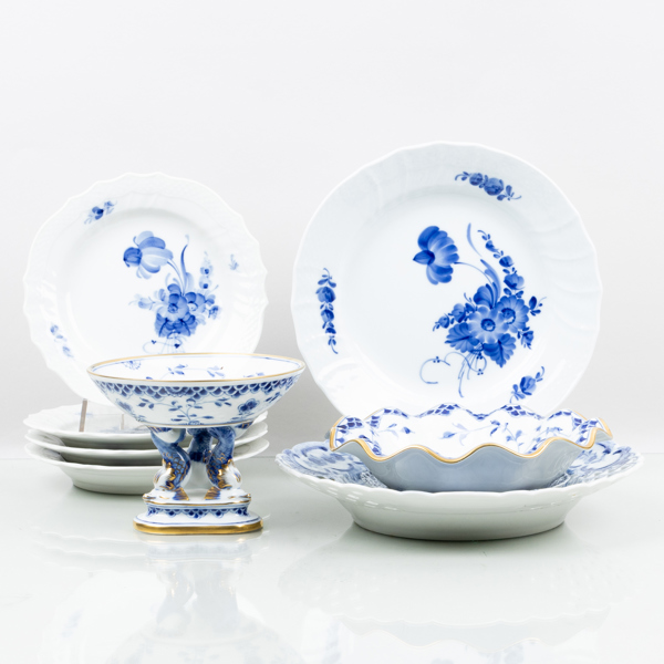 ROYAL COPENHAGEN OCH BING & GRÖNDAHL, 9 del, servisporslin, olika modeller