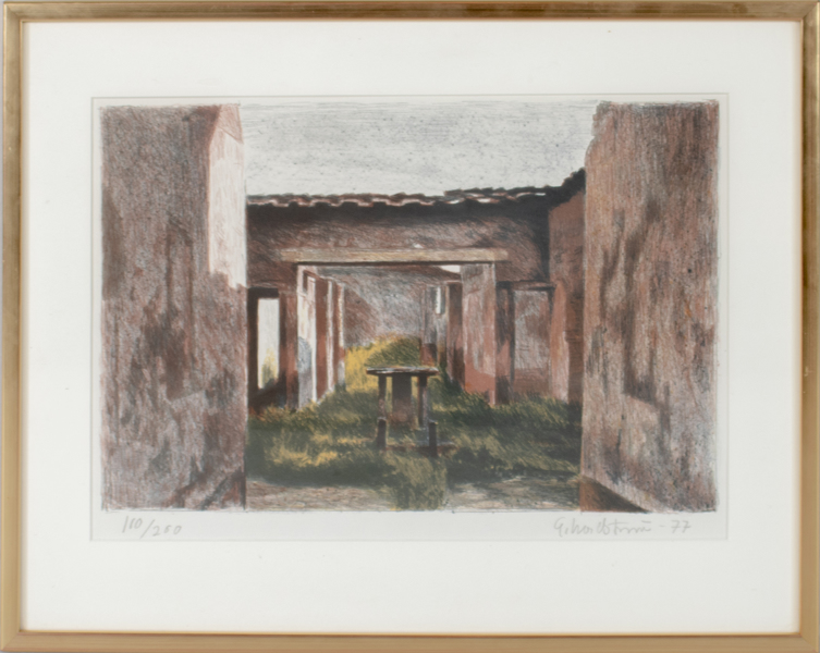 GERHARD NORDSTRÖM, "Hus i Pompeji", färglitografi, signerad_61a_8d9bbf02abe6a42_lg.jpeg