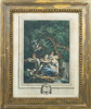 GRAVYRER, 1 par, handkolorerade, 1700-/1800-tal