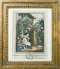 GRAVYRER, 1 par, handkolorerade, 1700-/1800-tal