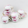 MOCKAKOPPAR MED FAT, 6 st, porslin, Meissen, Tyskland, 1900-talets första hälft