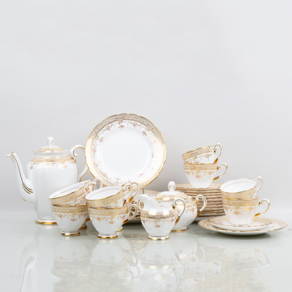 KAFFESERVIS, 27 del, benporslin, England, 1900-talets första hälft