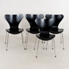 ARNE JACOBSEN, 4 st stolar, "Sjuan", Fritz Hansen, år 2007