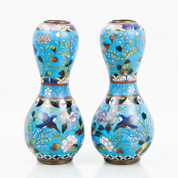 VASER, 1 par, cloisonné, Japan, 1800-tal