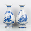 FIGUR OCH VASER, 3 del, keramik, asiatiska, 1900-/2000-tal