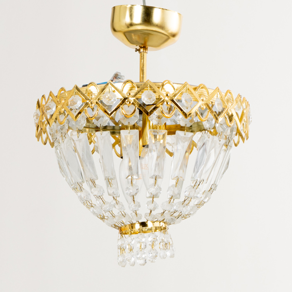 TAKLAMPA, mässing, 1900-/2000-tal