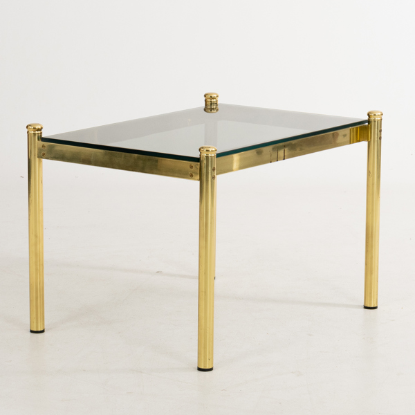 SIDOBORD, mässing och glas, 1970-/80-tal