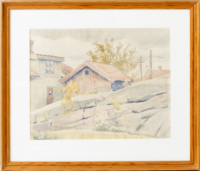 EDMUND BADE (1906-1987), akvarell, signerad och otydligt daterad