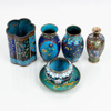 CLOISONNÉFÖREMÅL, 6 st, Japan, mestadels 1800-tal