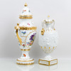 LOCKURNOR, 2 st, porslin, Gerold Porzelain samt Neapel, 1900-talets mitt