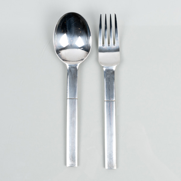 GUNNAR CYRÉN, 2 del serveringsbestick, rostfritt stål, "Nobel"
