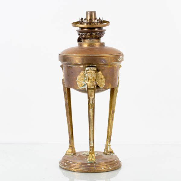FOTOGENLAMPSFOT, koppar och mässing, 1800-tal