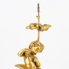 BORDSLAMPA, förgylld metall, med urverk, 1800-/1900-tal