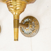 VÄGGLYKTOR, 1 par, mässing, 1800-/1900-tal, större modell