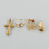 GULDSMYCKEN, 4 del, 14 resp 18k guld, tot vikt ca 5,4 g