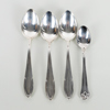 SALTKAR OCH KAFFESKEDAR, 6 del, silver, bla England, 1900-tal, tot silvervikt ca 130 g