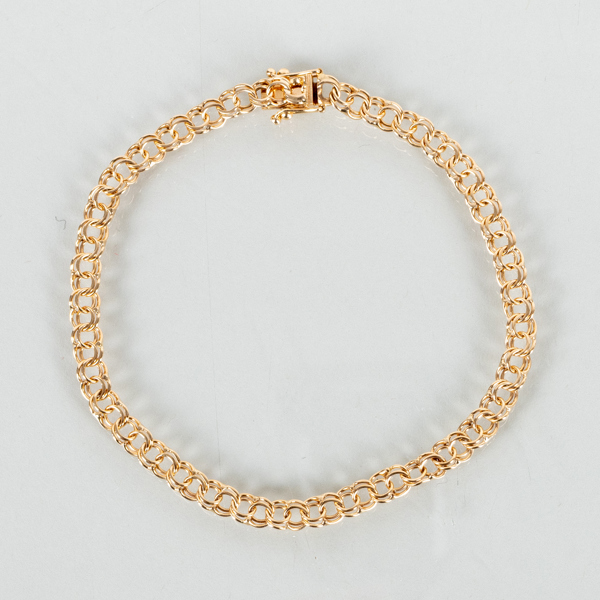 ARMBAND, 18k guld, bismarck, vikt ca 5,2 g