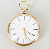 FICKUR, 14 k guld, sk spindelur, 1900-talets första hälft, tot vikt exkl kedja ca 34 g