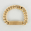 ARMBAND, 18k guld, med plakett, vikt ca 36,4 g