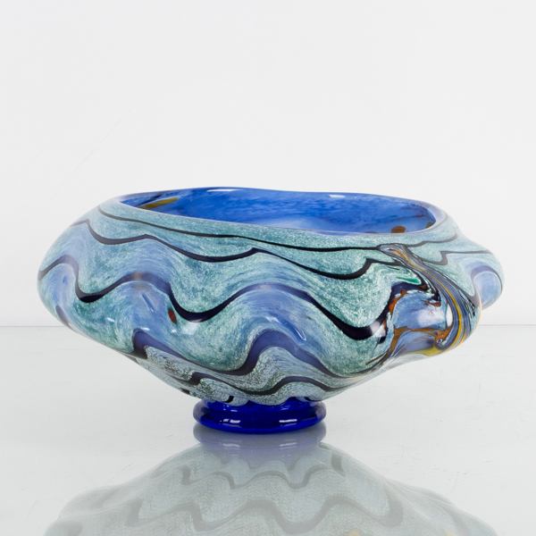 SKÅL, glas, sent 1900-tal, otydligt signerad