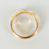 RING, 23k guld, med vita stenar, tot vikt ca 5 g 