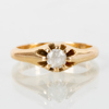 RING, 18k guld, med vit sten, vikt ca 4 g