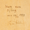 GUSTAF ADOLF FAHLE (1906–1989), olja på duk, signerad och daterad 1937