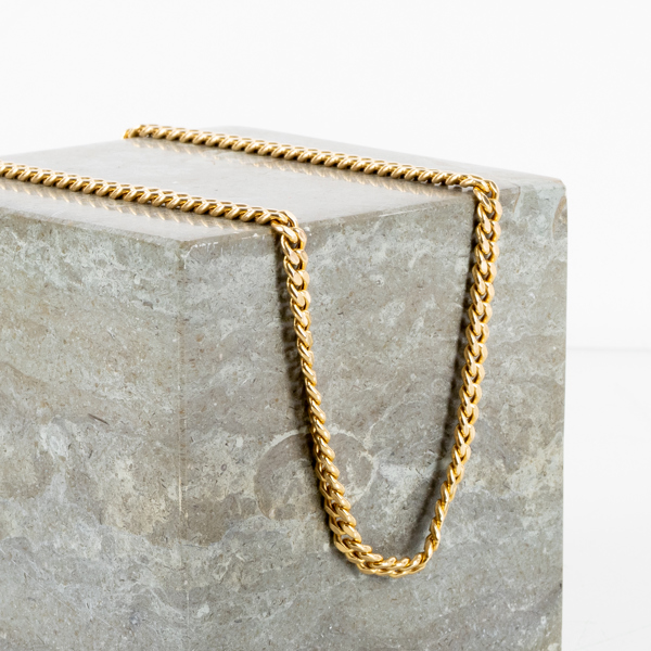 COLLIER, 18k guld, pansarlänk, vikt ca 22,2 g