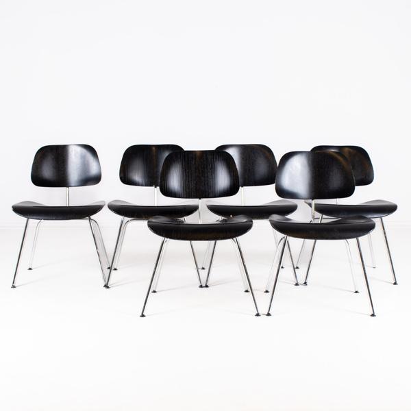 CHARLES OCH RAY EAMES, 6 st loungestolar, "DCM", Vitra