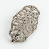 BROSCH OCH 1 PAR ÖRHÄNGEN, silver, med markasiter, 1900-talets första hälft 