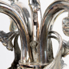 KANDELABRAR, 1 par, nysilver, 1800-/1900-tal, större modell