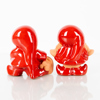 FIGURER, 2 st, lergods, Nittsjö Keramik, sent 1900-tal