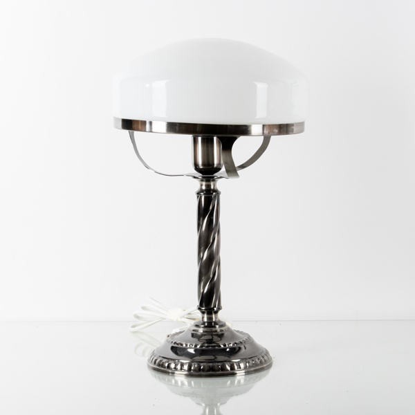 BORDSLAMPA, vitmetall, Ståks Armatur, 1900-talets andra hälft