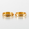 RINGAR, 2 st, 18k guld, bla med diamanter, tot vikt ca 8,7 g 