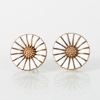 ANTON MICHELSEN, brosch och 1 par örhängen, förgyllt silver, "Daisy", Danmark, sannolikt 1960-tal