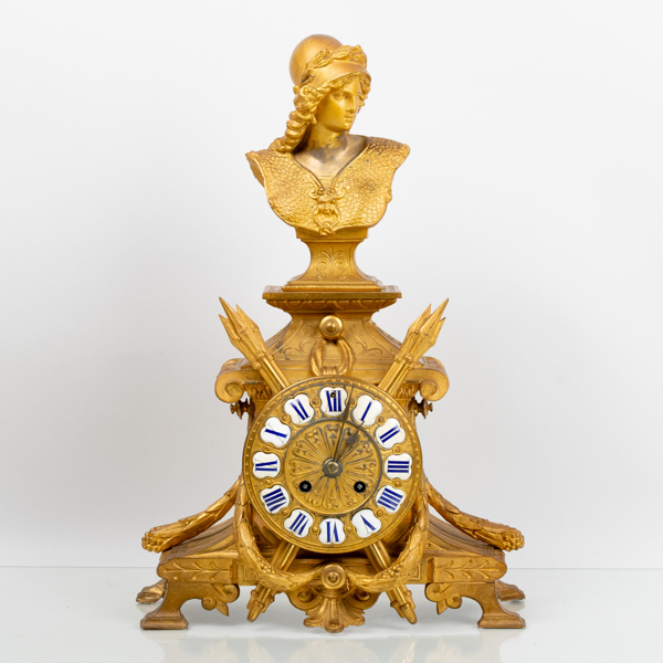 BORDSPENDYL, bronserad metall, 1800-talets andra hälft