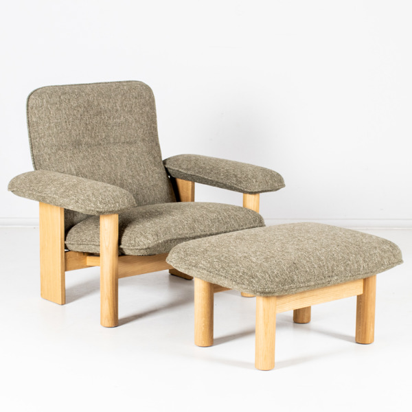 ANDERSSEN & VOLL, fåtölj med ottoman, "Brasilia", Menu