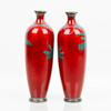 VASER, 1 par, emaljarbete, Japan, 1800-/1900-tal