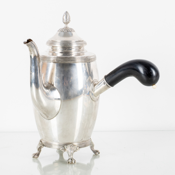 CHOKLADKANNA, silver, CG Hallberg 1915, vikt ca 635 g