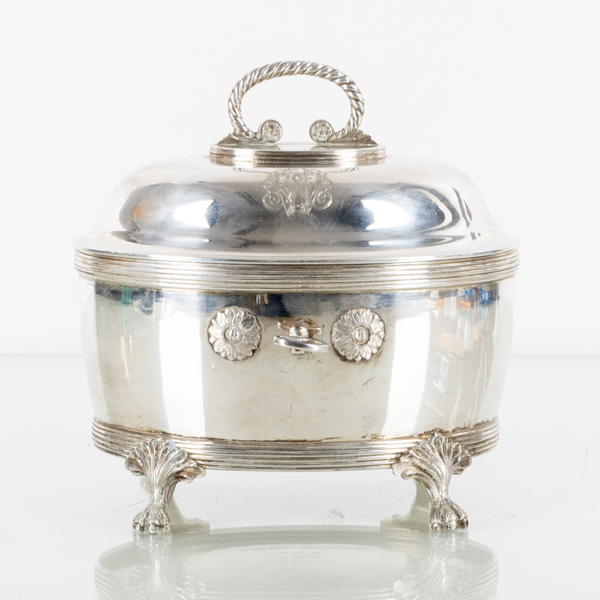 SOCKERSKRIN, silver, CG Hallberg, Stockholm 1915, vikt ca 450 g