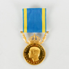 MEDALJ, 18 resp 23k guld, svenska stämplar 1996, tot vikt ca 14,7 g