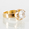 RING, 18k guld, med bergkristall, tot vikt ca 5,8 g