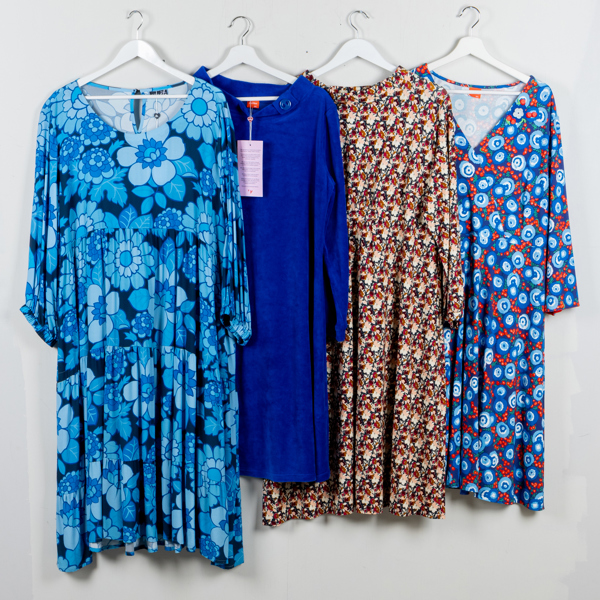 KLÄNNINGAR, 8 st, du Milde, Cissi och Selma, , strlk bla 3XL, obrukade