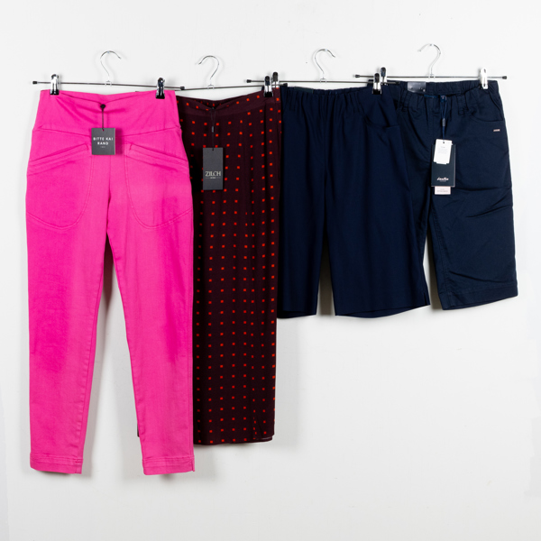 BYXOR OCH KJOLAR, 9 st, dam, bla Avantgarde, Sibin Linnebjerg, Bitte Kai Rand, Masai, Laurie, Zilch, strlk bla M, 38, obrukade