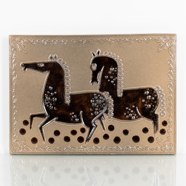 VÄGGPLAKETT, stengods, Upsala Ekeby, 1960-/70-tal